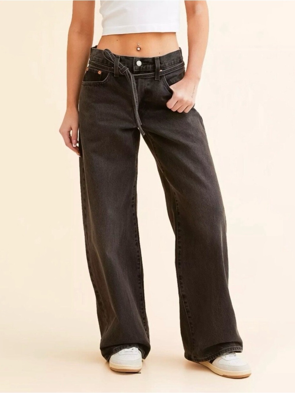 Levi’s XL Straight Baggy Loose Fit Jeans Size 27 Washed Black